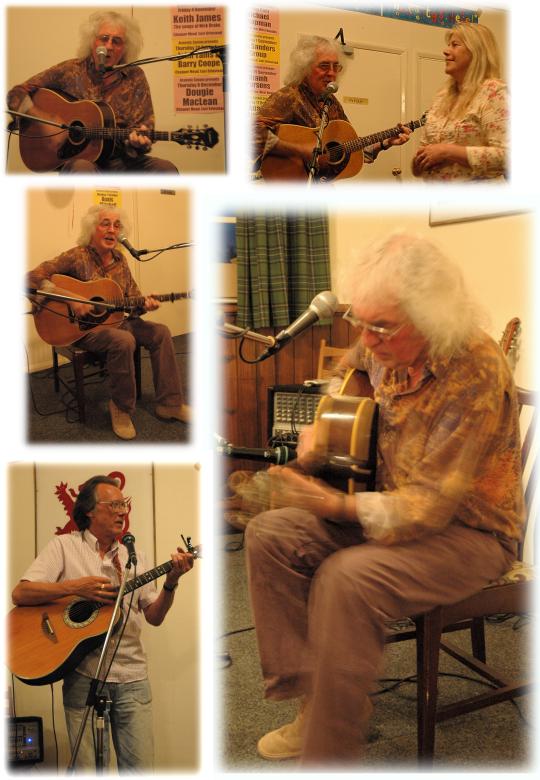 Photos of Wizz Jones plus the landlord/lady (Ashley and Elaine) playing live at the Red Lion, Turners Hill