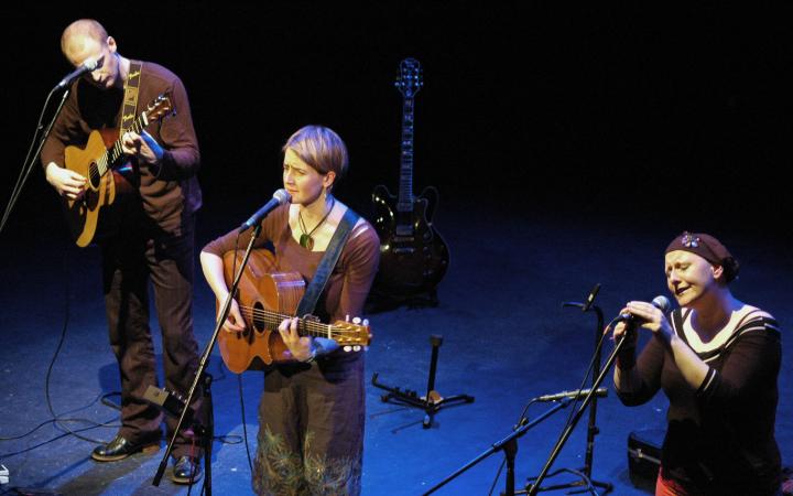 Karine Polwart trio live at Chequer Mead (2 of 3)